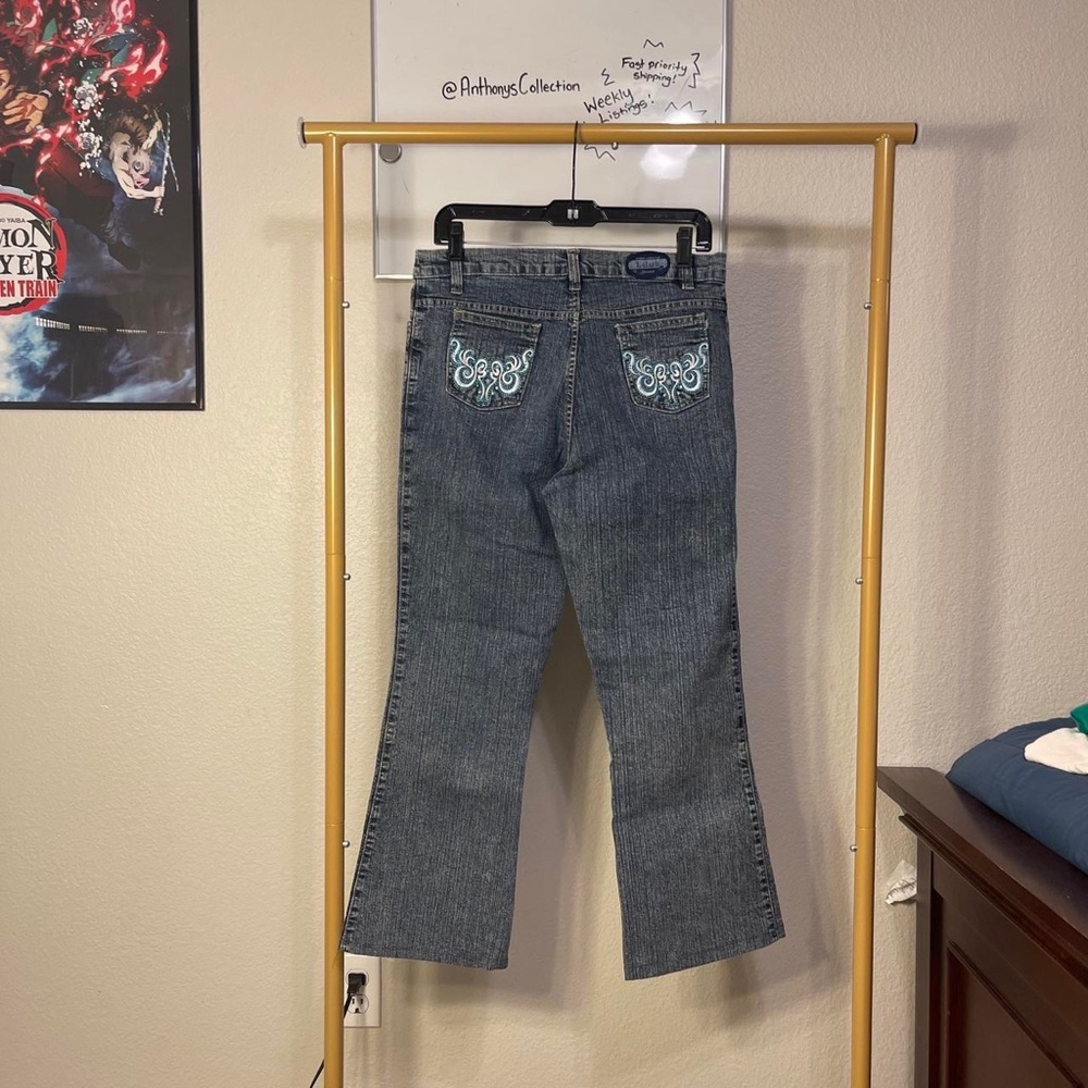 Lalash cyber y2k embroidered women’s jeans